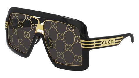 gucci black and gold round sunglasses|authentic gucci sunglasses unisex.